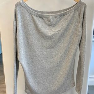 DYI Cold Shoulder Long Sleeve Heather Gray